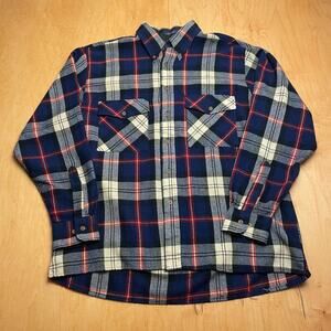 Vintage Saville Row Large Multicolor Plaid Long Sleeve Button Collared Shirt